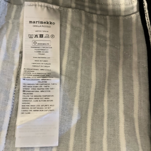 Marimekko Oksilla Piccolo Stripe Jacket. Off-White, Black - Picture 14 of 15